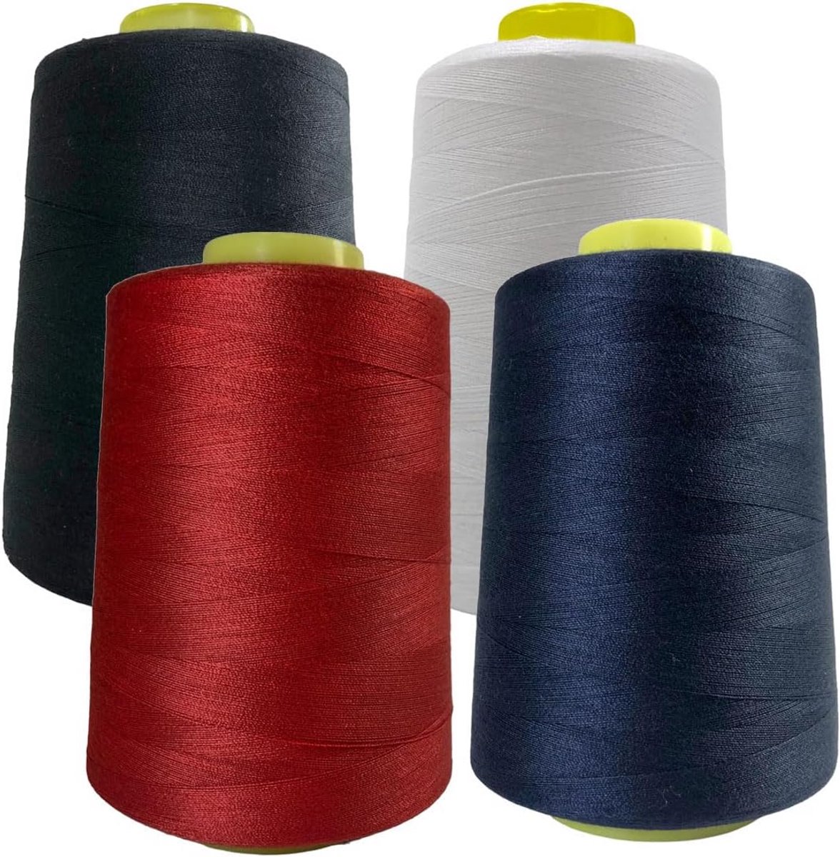 Set van 4 Polyester Naaigaren Spoelen Hoge Weerstand Duurzaam 4500 Meter