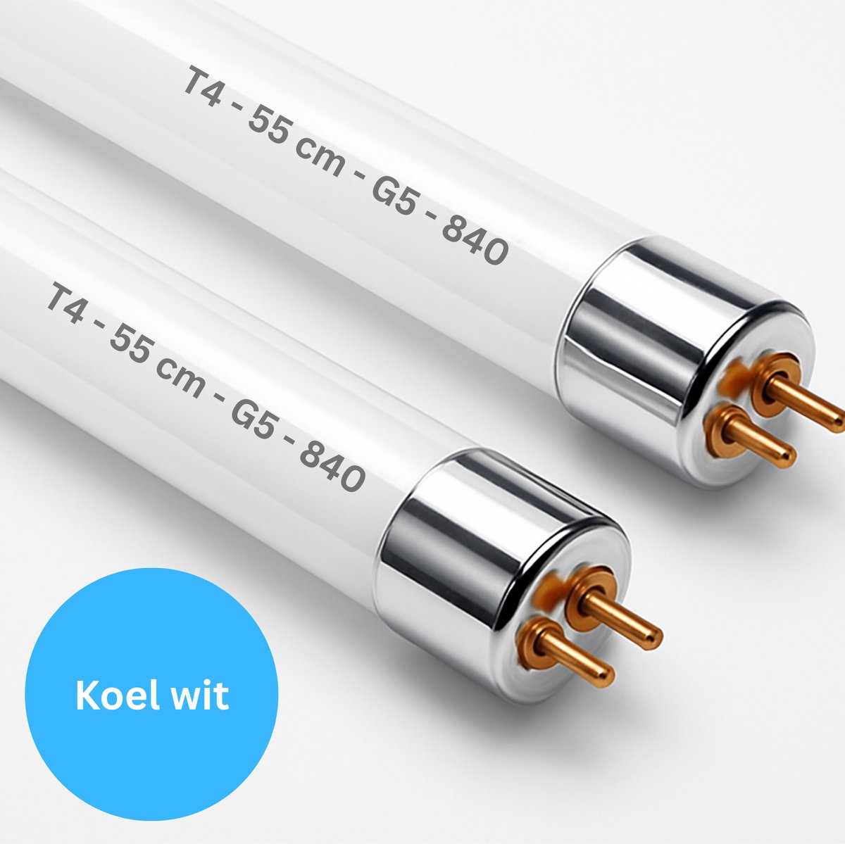 2x Traditionele T4 TL lamp 20W – 55 cm – Koel wit 4000K 840 – G5 fitting – ⌀12 mm