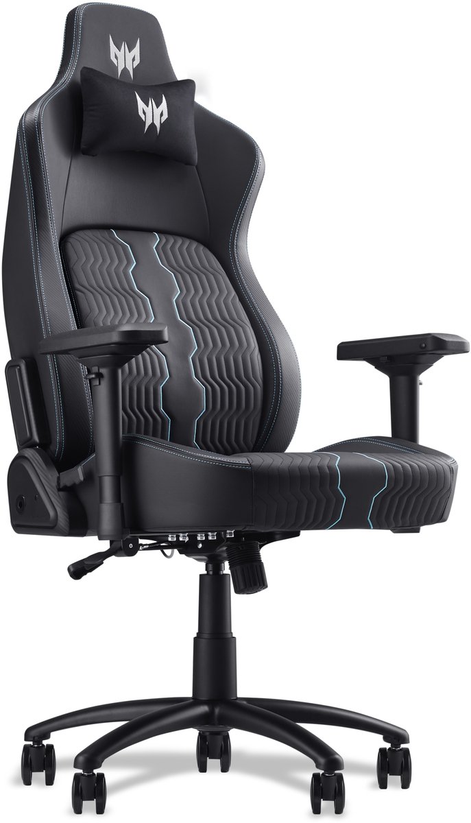 Predator Rift Pro – Gamestoel / Gaming Chair - Maximale belastbaarheid 170kg - Rughoek 90° tot 160° - Zwart/Blauw