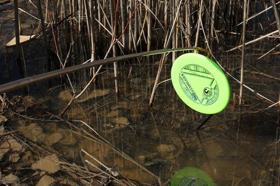 Verstelbare Disc Golf Retriever Stok - Gele Schijf Ophaalhulp voor Water en Bomen — afbeelding 2