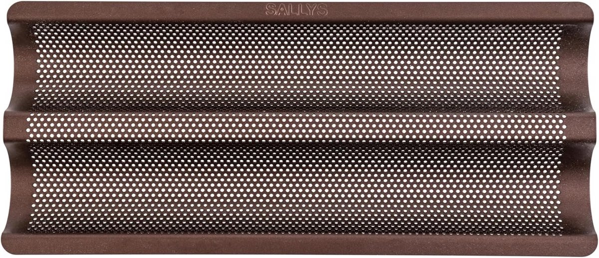 Perforated Bakvorm voor 2 Baguettes - Anti-Aanbak Broodvorm Stokbrood Bakplaat 16x37 cm