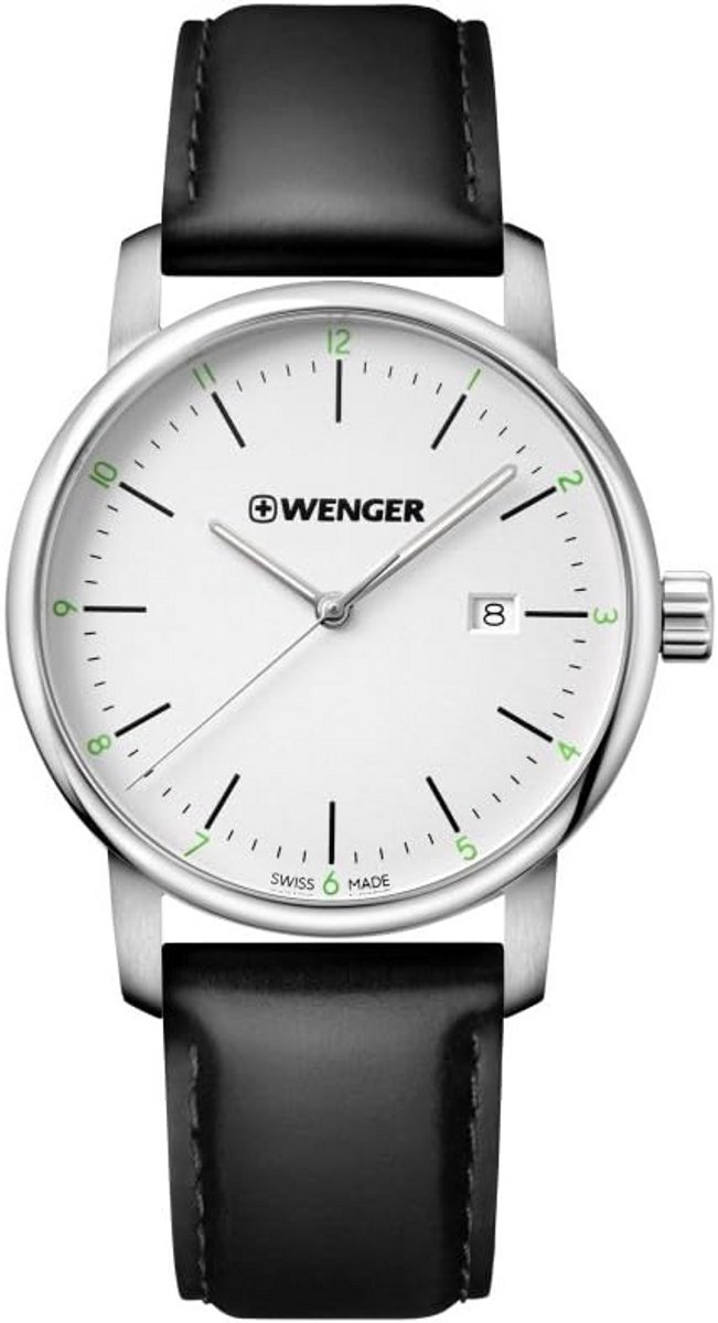 Unisex Analoog Quartz Polshorloge met Zwarte Leren Band