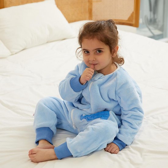 Warme Fluwelen Slaapzak met Voeten voor Kinderen 2-3 Jaar — afbeelding 4