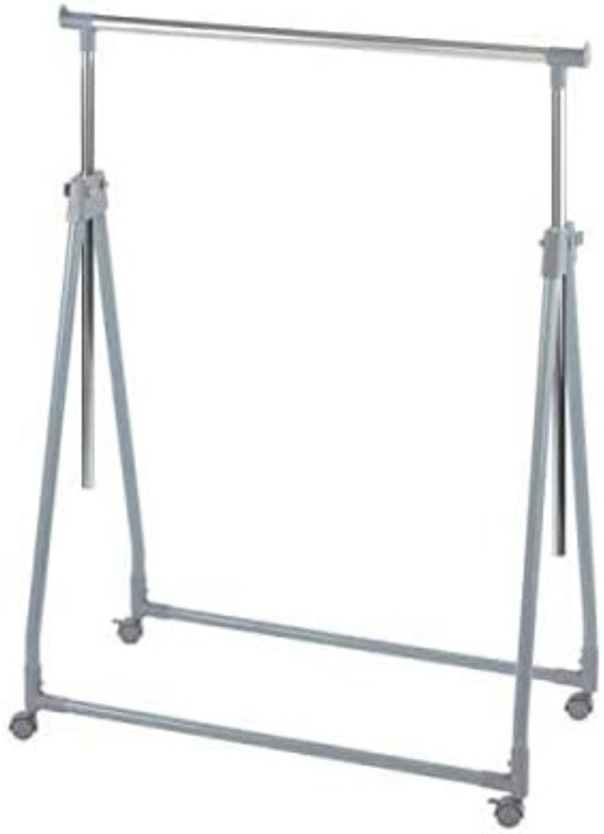 Kledingrek op Wieltjes - Kledingrek - Verrijdbaar op Wielen - Professioneel Kledingrek - Garderoberek - Hoogwaardige Kwaliteit - Kledingrek met Wielen - Kledingrekken - Kledingstang - Grijs - 88 x 100-168 x 11-49 cm - van Imperatoris