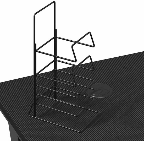 Gaming Bureau met Z-Poten 110x60 cm Zwart - Speeltafel en Kantoorbureau van Merkloos — afbeelding 4