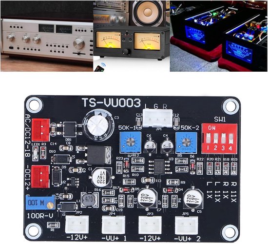 Instelbare VU Meter Driver Board voor Audio Level Versterker - Achtergrondverlichting Module voor Studio en Home Audio