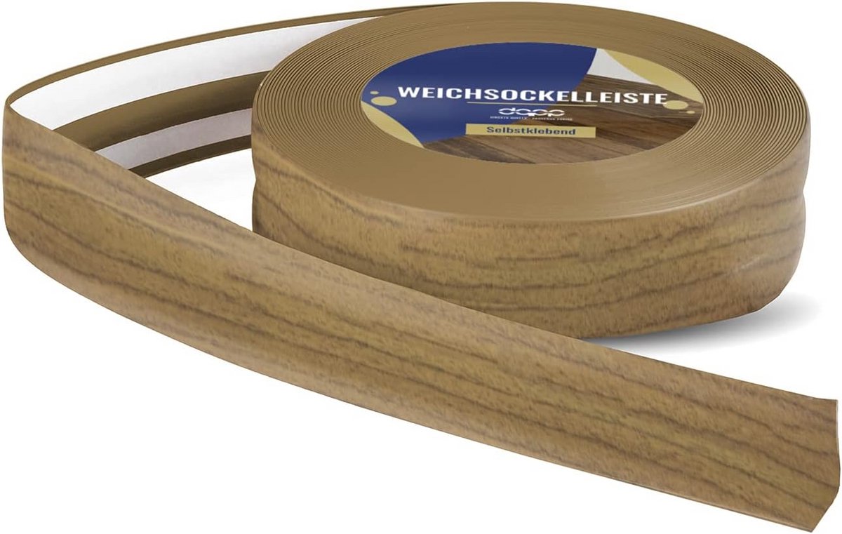 Zelfklevende Zachte PVC Plint Notenhout voor Diverse Vloeren