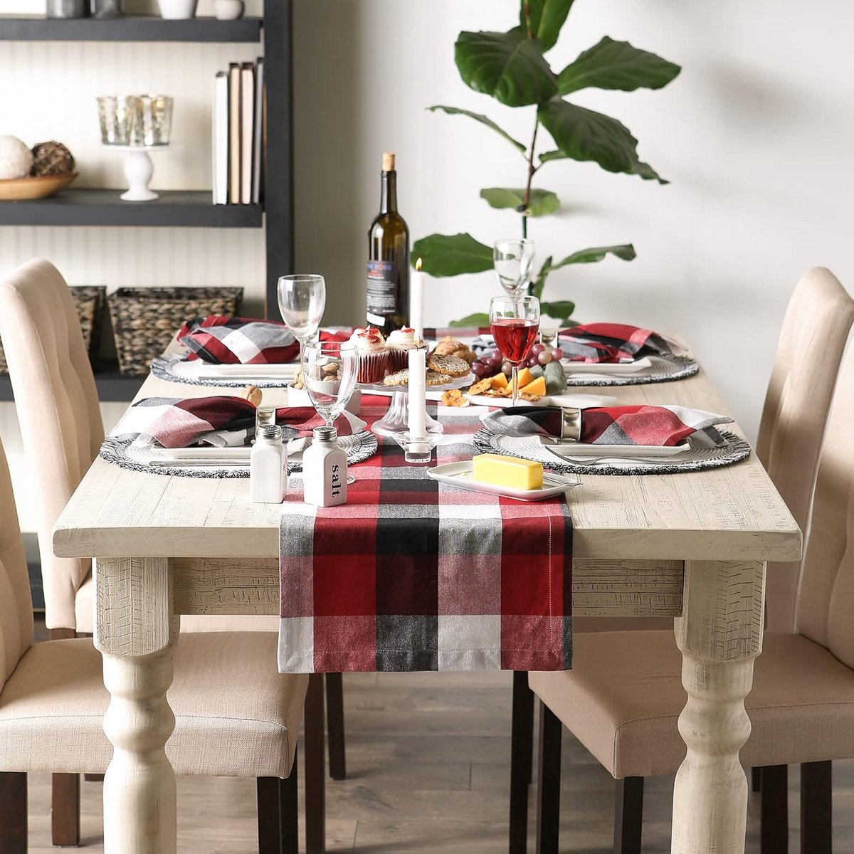 Tafelloper 100% Katoen Kardinaal Rood - Lengte 180 cm