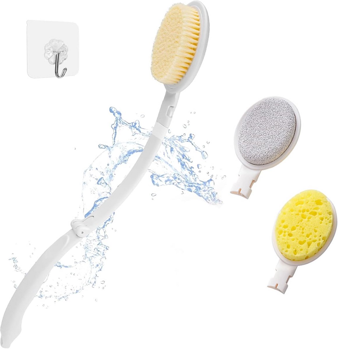 Lichaamsborstel met lange handgreep voor Douche en Bad - Scrub en Massage