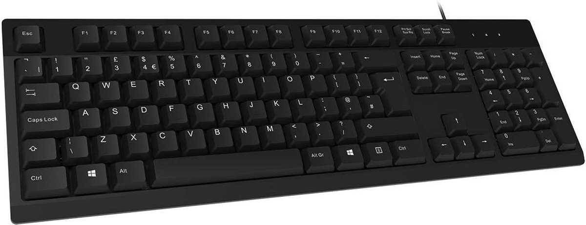 Zwart USB PS2 Combo Toetsenbord Bedraad Kantoor en Thuisgebruik