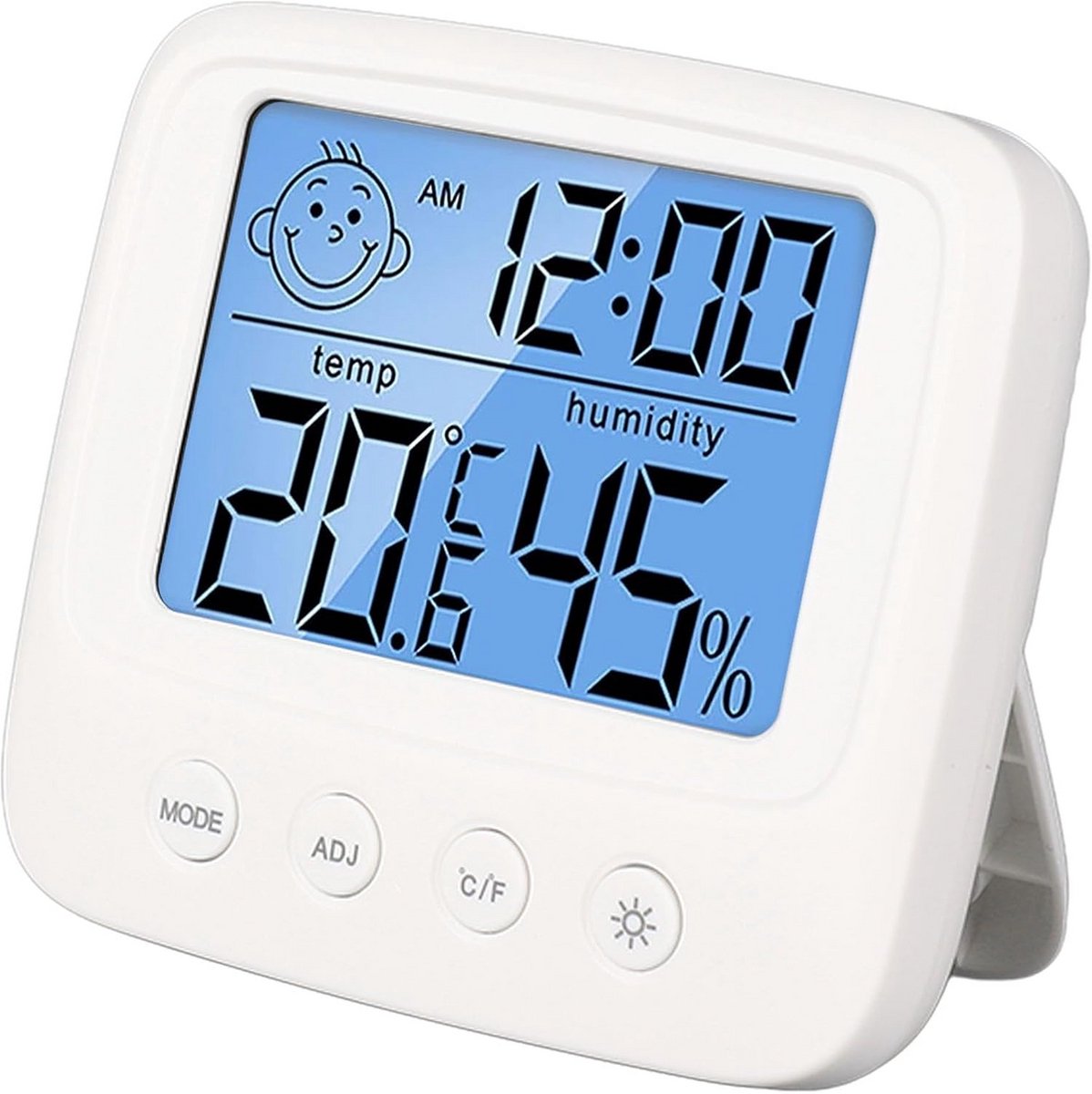Digitale Wekker met Groot Kleurendisplay, Binnentemperatuur en Vochtigheidsmeter