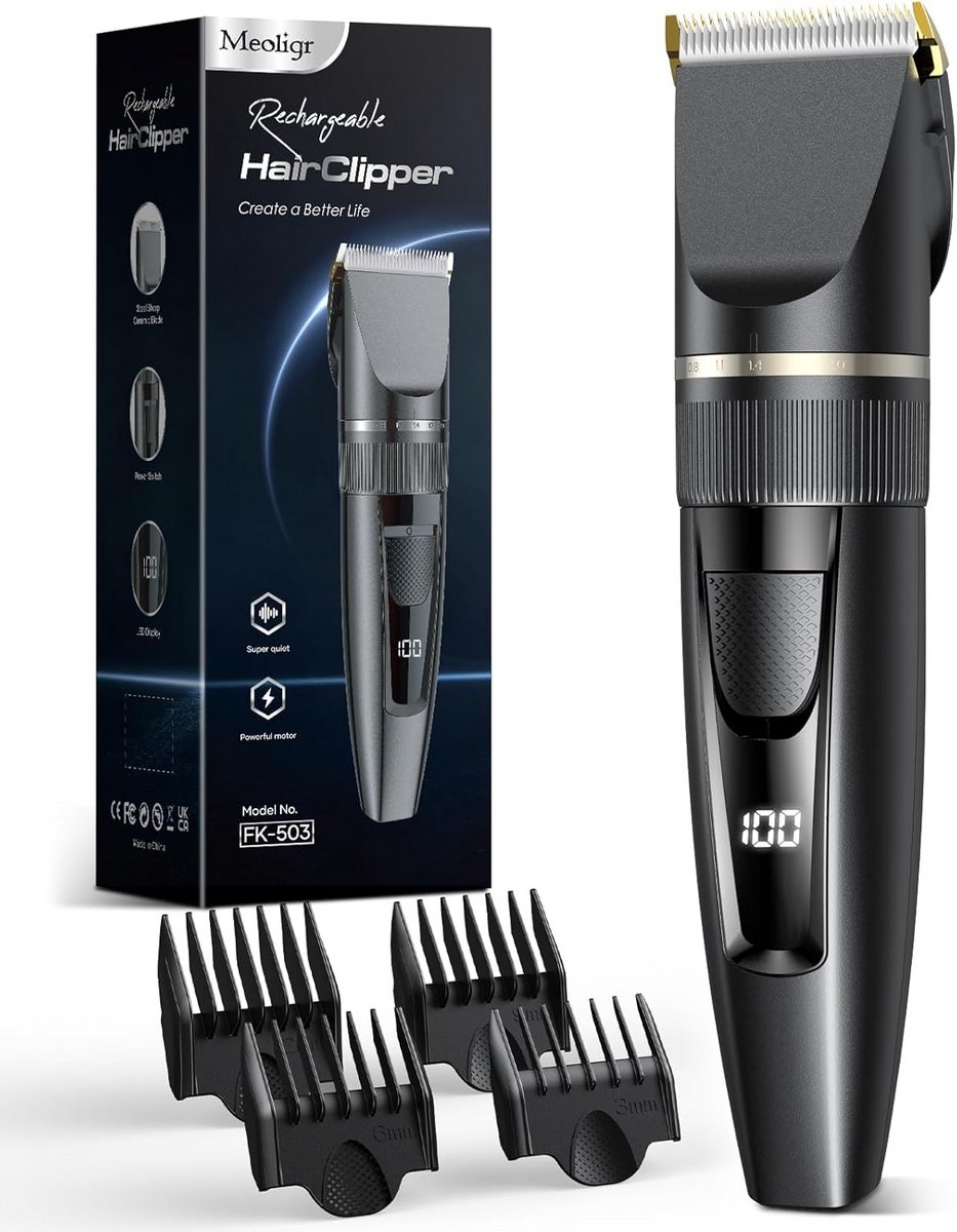 Professionele Haar Trimmer Scheerapparaat voor Mannen - Draadloos Knippen
