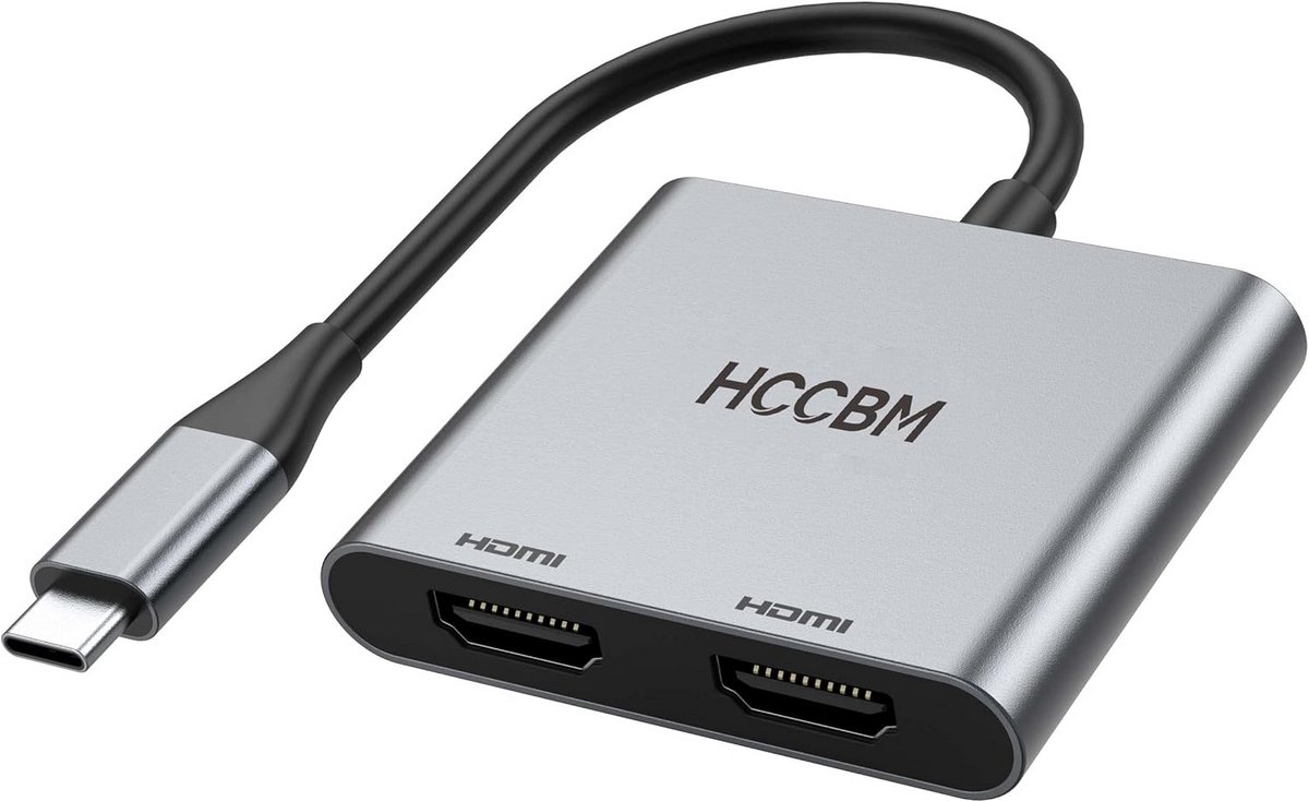 USB-C naar Dual HDMI Adapter voor Meerdere Schermen
