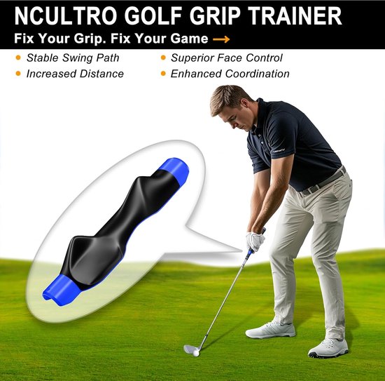Golf Grip Trainer - Golf Training Accesoires - Golfen - Griptrainer Golfen - Golftrainingsmaterialen - Golfaccesoires - Golfgrip Trainer - Golf Griptrainer - Blauw van Merkloos — afbeelding 3
