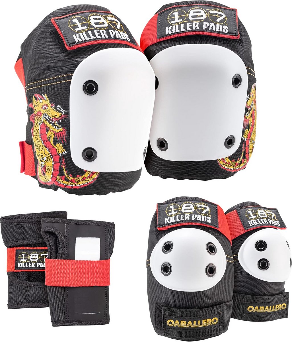 Compleet Skateboard Beschermingspakket: Knie-, Elleboog- en Polsbeschermers Set (Maat L/XL)