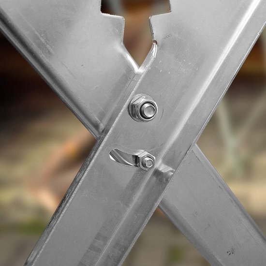 Opvouwbare Zaagbok Schroothout Steun Galvaniseerd — afbeelding 3