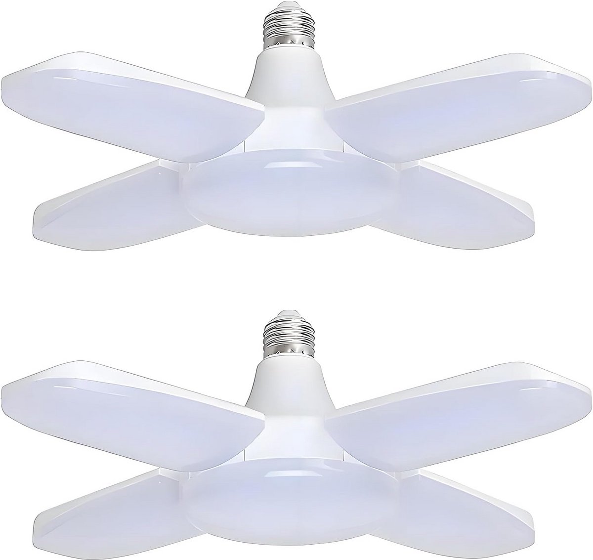 Krachtige 60W LED Garageverlichting E27 Warm Wit (2-Pack)
