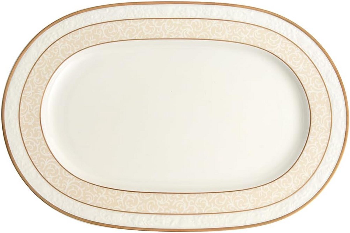Grote Ovale Vleesschaal Porselein 35cm