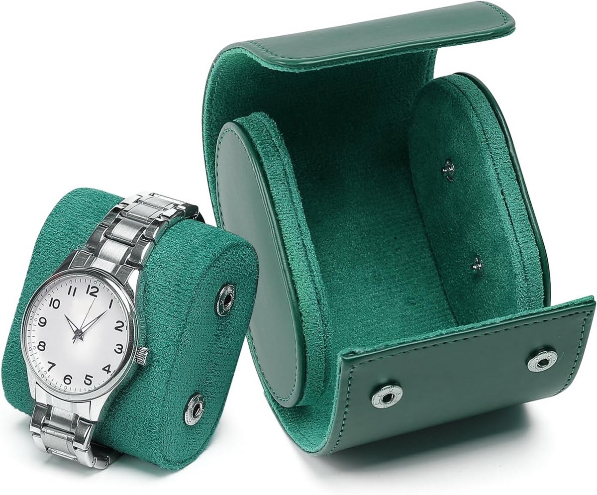 Luxe PU Leder Horlogedoos voor 1, 2 of 3 Horloges - Vintage Reisrol voor Heren