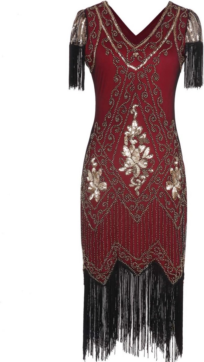 Art Deco Jurk met Franjes voor Dames, Jaren '20 Stijl Kostuumjurk