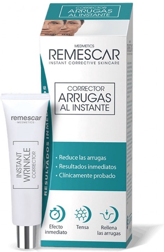 Remescar Instant Rimpel Corrector OUDE VERSIE - Anti Rimpel Crème voor vrouwen en mannen, Anti Aging en Anti Rimpel voor vermindering van rimpels en fijne lijntjes, 8 ml voor 180 applicaties