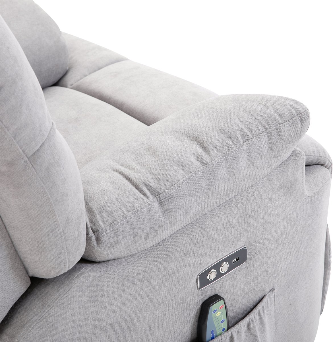 HOMCOM Massagestoel met Warmtefunctie Grijs - afbeelding 3