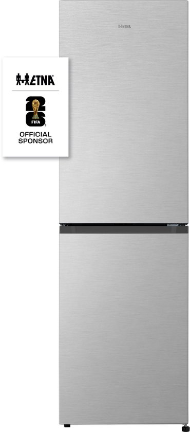 ETNA KCV282NRVS - Vrijstaande Koel vriescombinatie - 182 cm - RVS - No Frost - Extra groot Vriesvak - 50/50