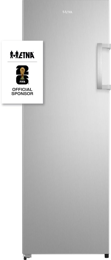 ETNA VV172NRVS - Vrijstaande vriezer - Geschikt voor schuur tot -15°C - No-Frost - 172 cm hoog - RVS/RVS look - Energielabel C - Multi Flow 360-technologie - FastFreeze - 5 lades + 2 schappen