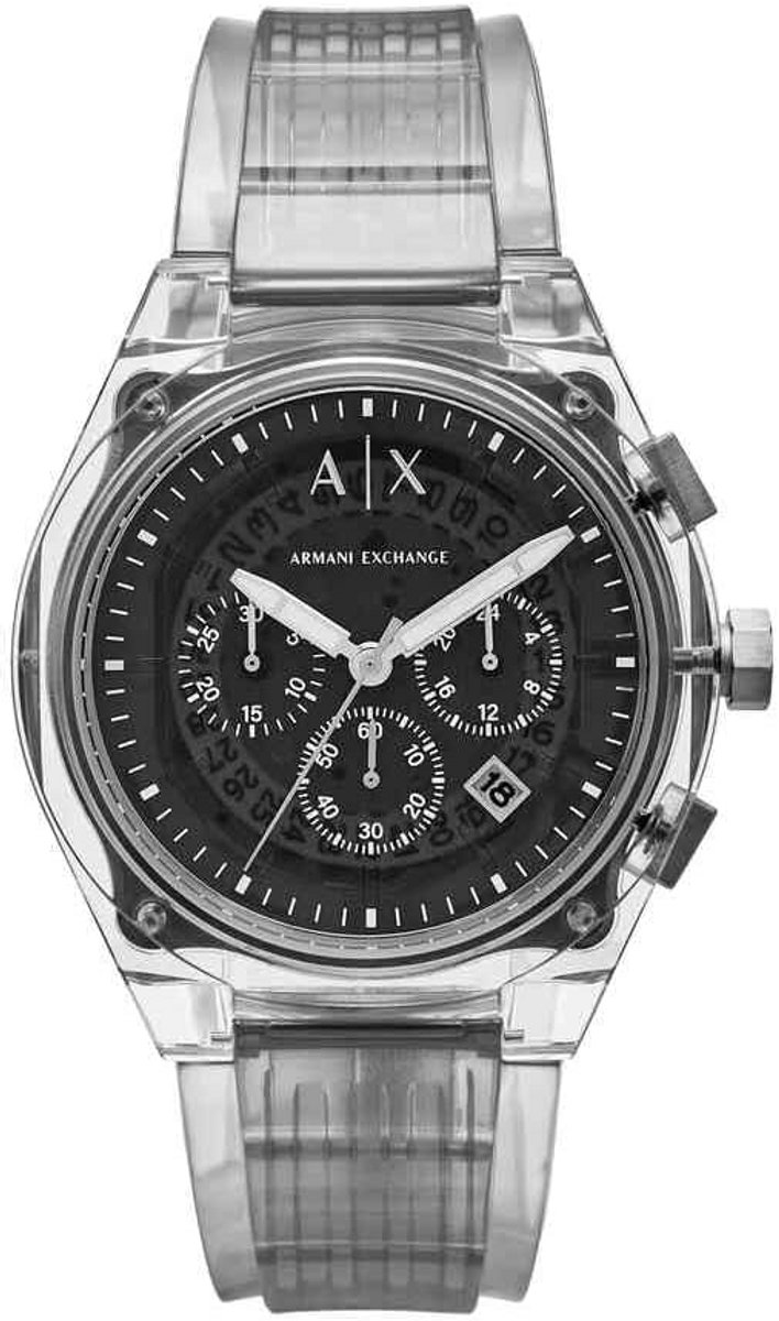 Herenhorloge Chronograaf 46mm met Roestvrijstalen Band of Siliconen Band