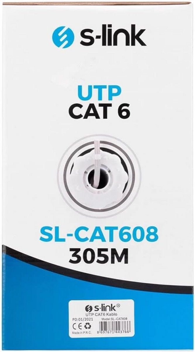 Netwerkkabel CAT6 UTP 305 meter grijs voor snelle dataverbindingen