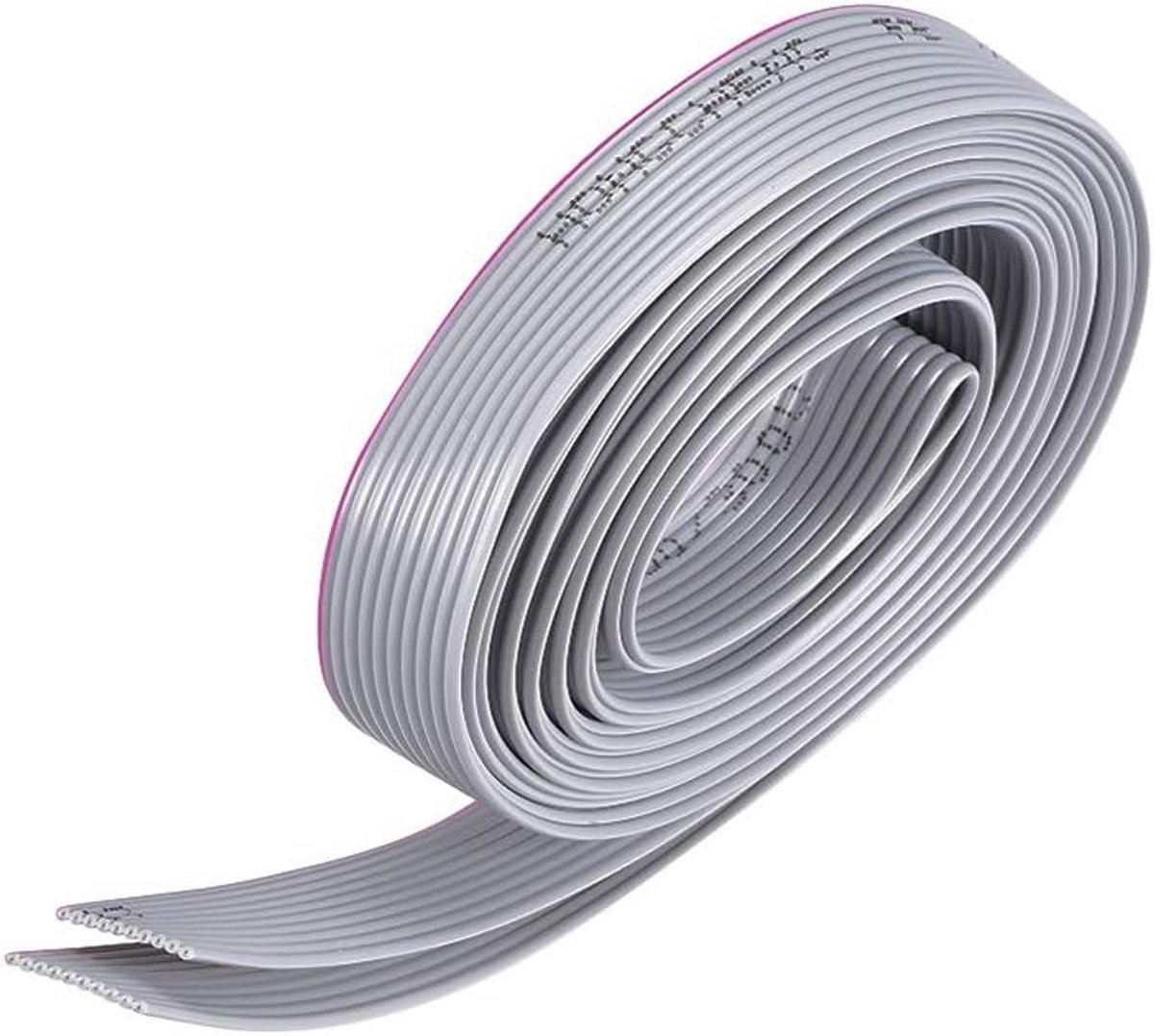 Vlakke Kabel IDC 10-polig 1.27mm Raster 2 Meter Grijs voor Elektronica