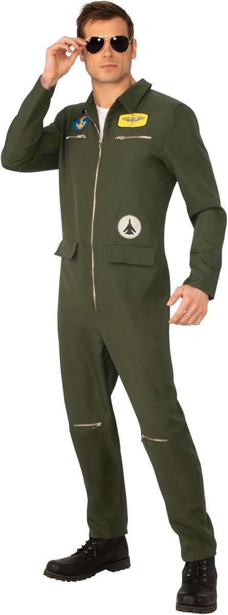 Heren Kostuum Navy Stijl Groen jumpsuit voor Feestjes