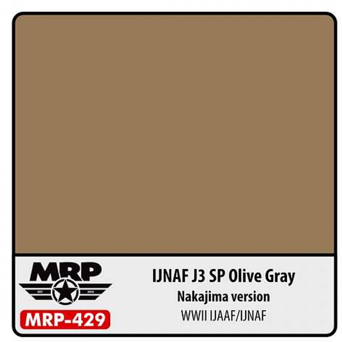 Mr. Paint MRP-429 - IJNAF J3 SP Olive Gray (Nakajima version) – 30 ml verf voor Airbrush & Detailwerk