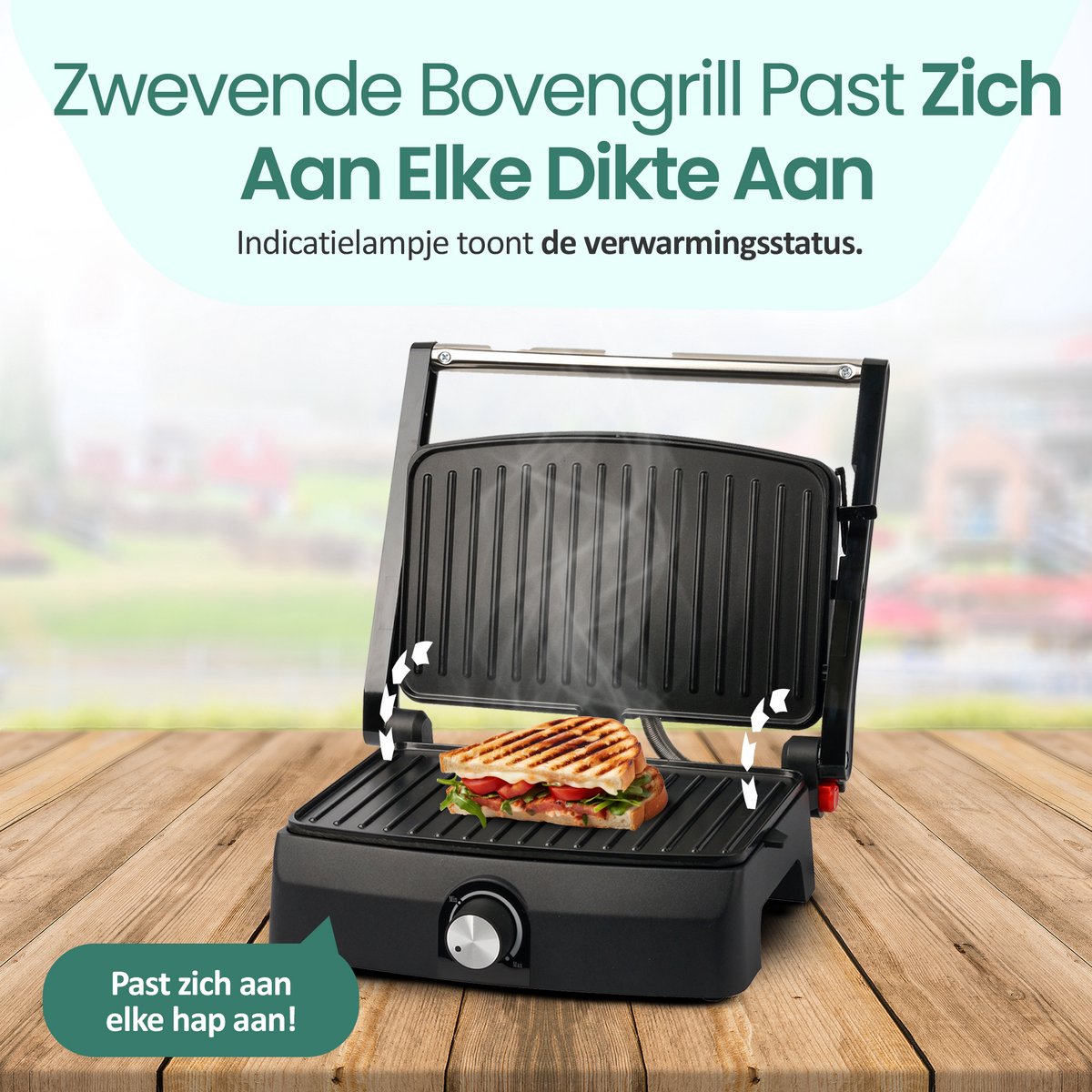 Emerio Contactgrill - Compact Tosti Apparaat thumbnail 4