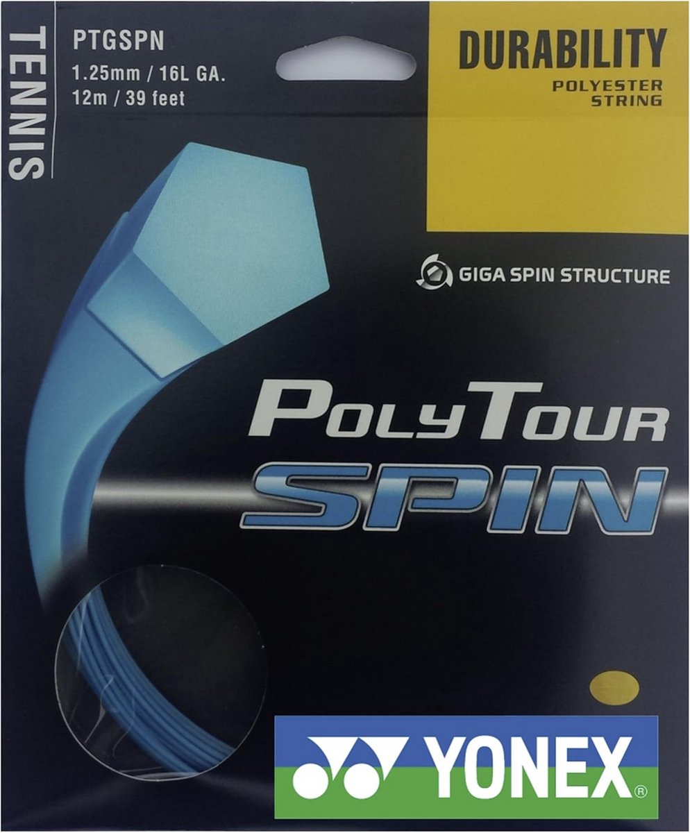 Tennissnaar Set Poly Tour Spin Blauw 12m