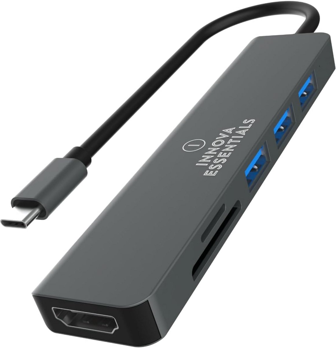 Veelzijdige Usb-c Hub met Meerdere Poorten voor Laptops en Tablets