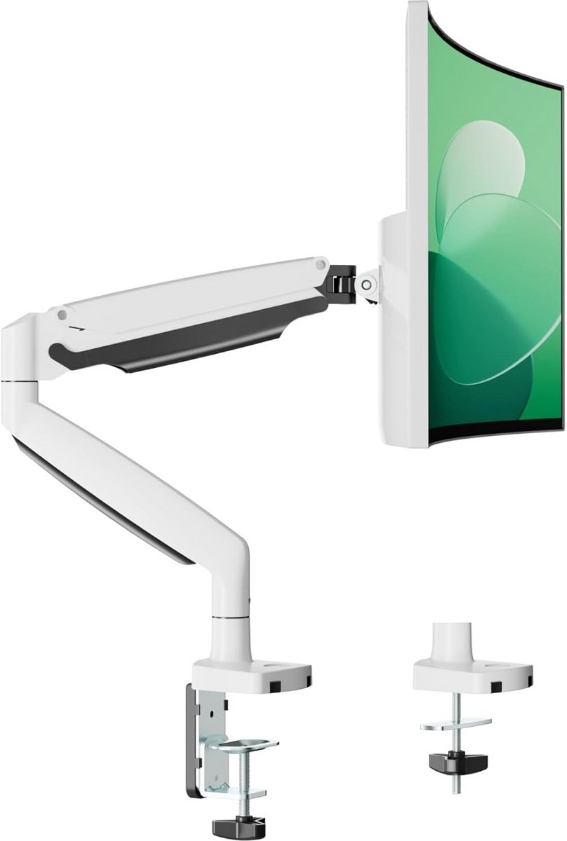 Verstelbare Monitorstandaard voor Bureau - Wit