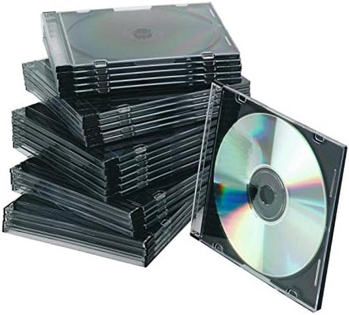 Slanke CD Hoezen Zwart - Set van 25 Stuks