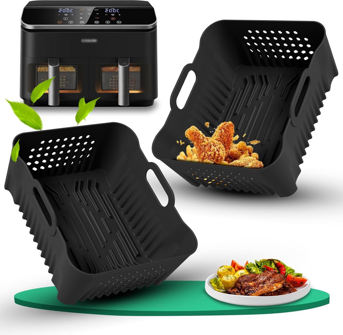 Accessoireset voor 8,5L Dual Blaze Heteluchtfriteuse