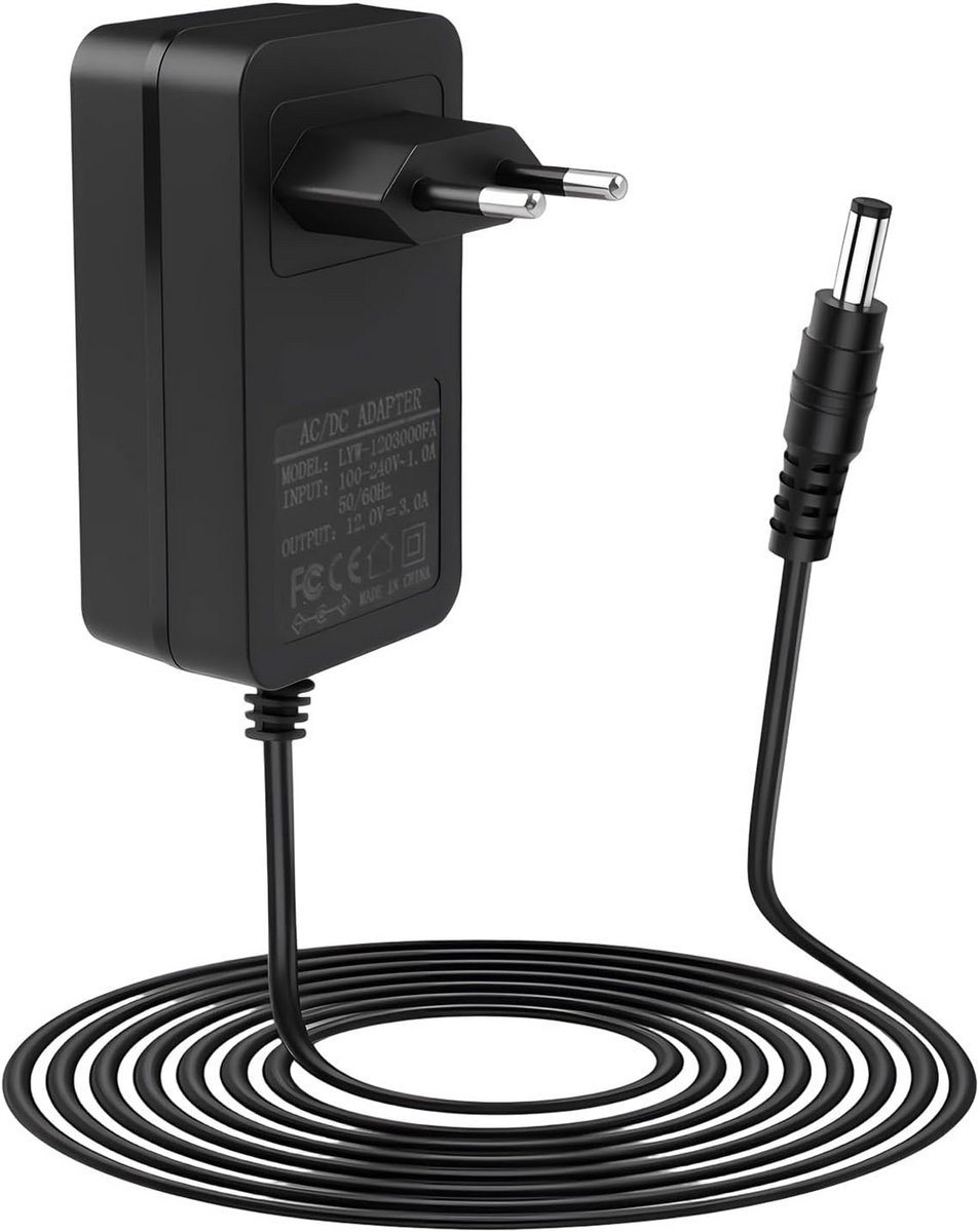 Universele 12V 3A 36W Netadapter voor Beveiligingscamera's, Routers en LED Verlichting