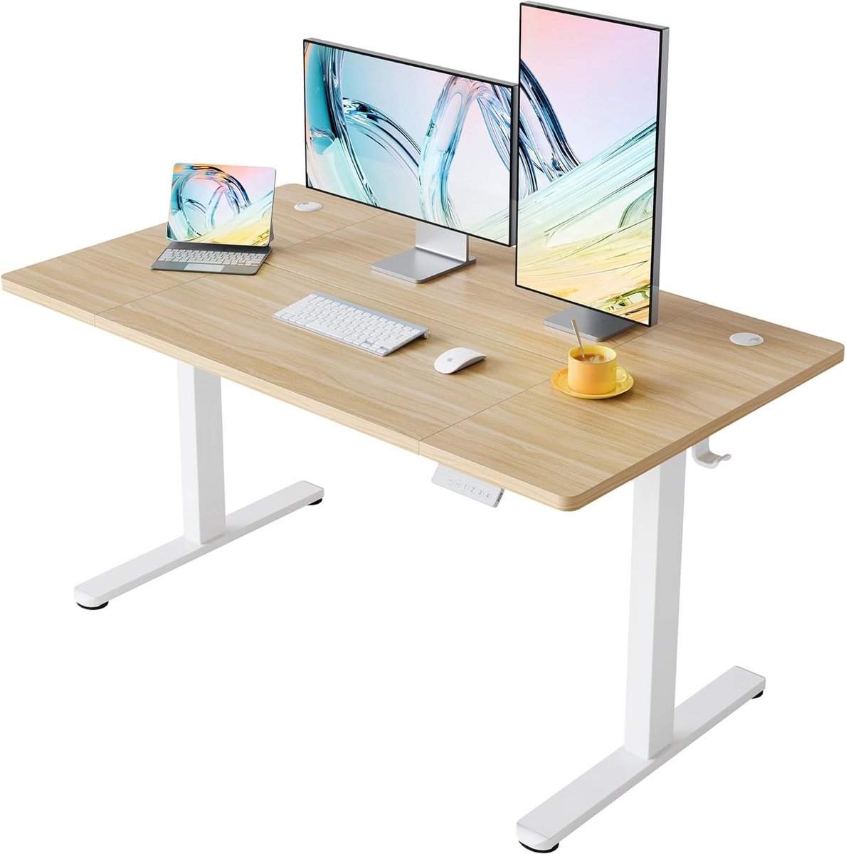 In hoogte Verstelbaar Bureau 140cm met 4 Geheugenstanden Elektrisch Zit-Sta Bureau
