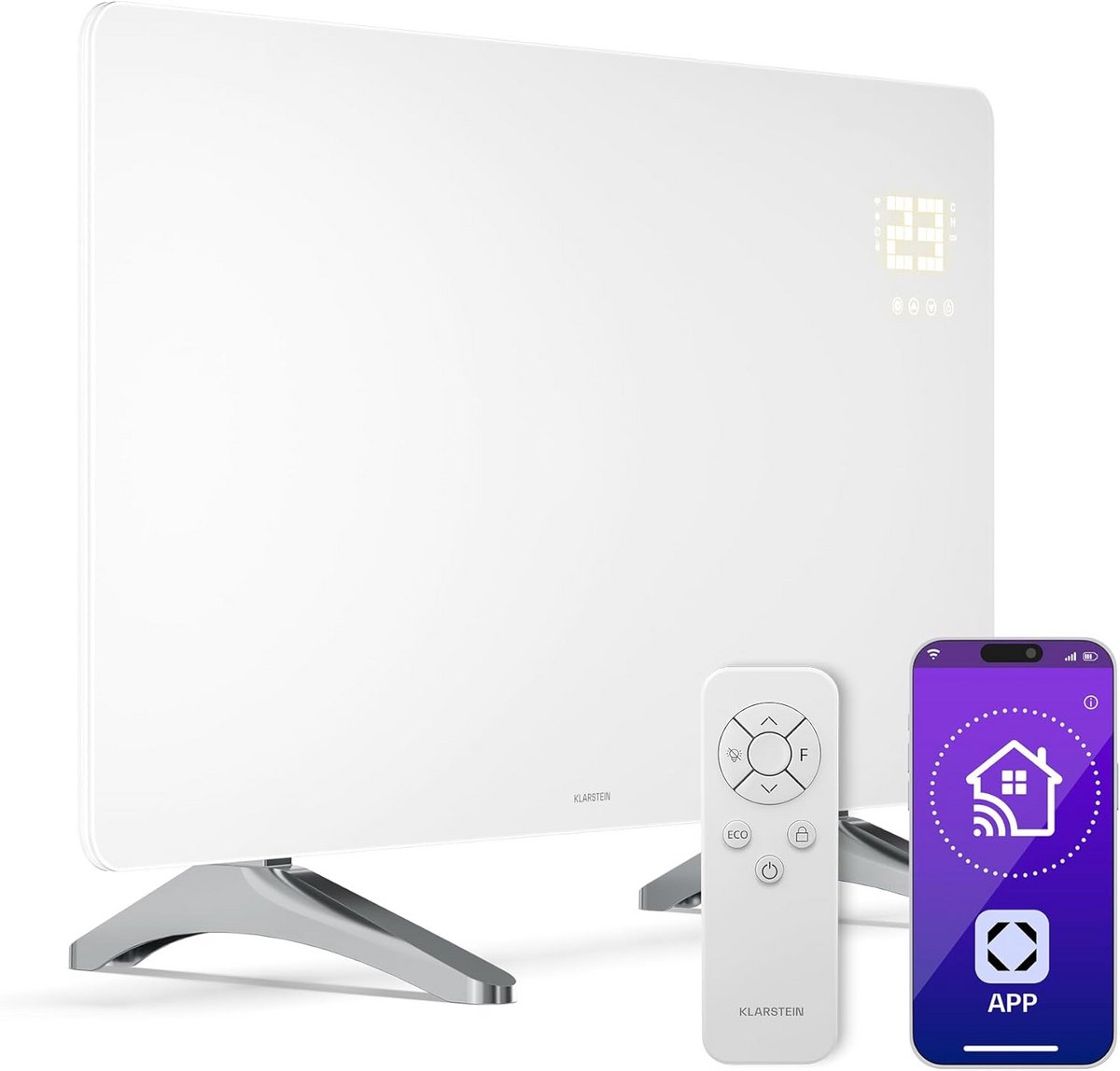 Infrarood Verwarming Paneel 480W Wandmontage of Staand met Thermostaat en App Bediening