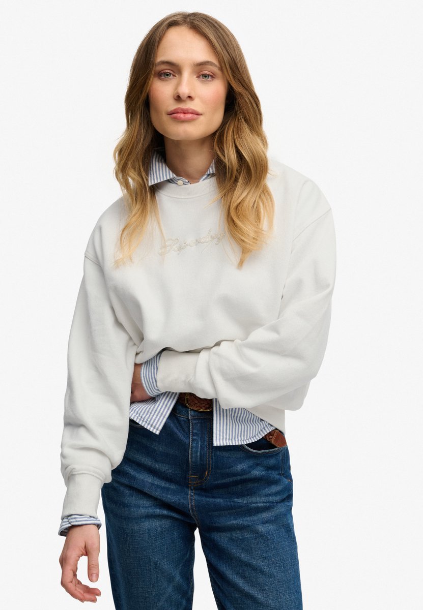 Superdry Losse Trui Creme