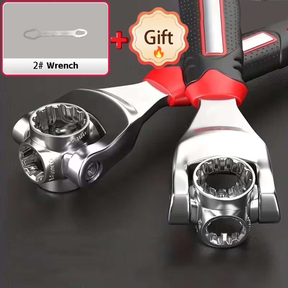 52-in-1 Multi-Function Socket Wrench Set | Carbon Steel Material with Non-Slip Handle, Includes Small Wrench gereedschap multitool Tools steeksleutelset