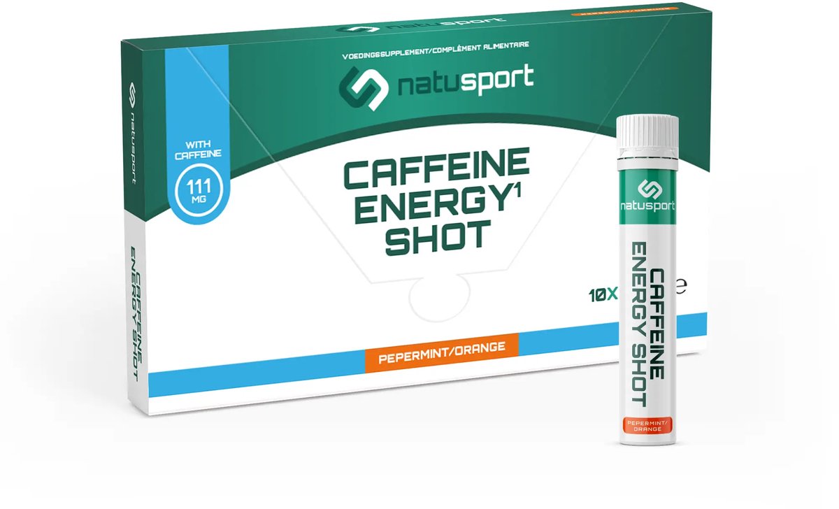 Natusport Caffeine Energy Shot - Energie Shot - Cafeïne Boost - Pre Workout - 10x25ml