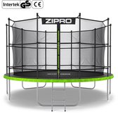 ZIPRO Jump Pro IN - Trampoline - Ø374cm 12FT - Trampoline met veiligheidsnet - Voor kinderen - Inclusief Ladder - max. 150 kg