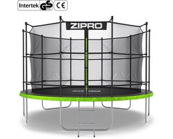 ZIPRO Jump Pro IN - Trampoline - Ø374cm 12FT - Trampoline met veiligheidsnet - Voor kinderen - Inclusief Ladder - max. 150 kg