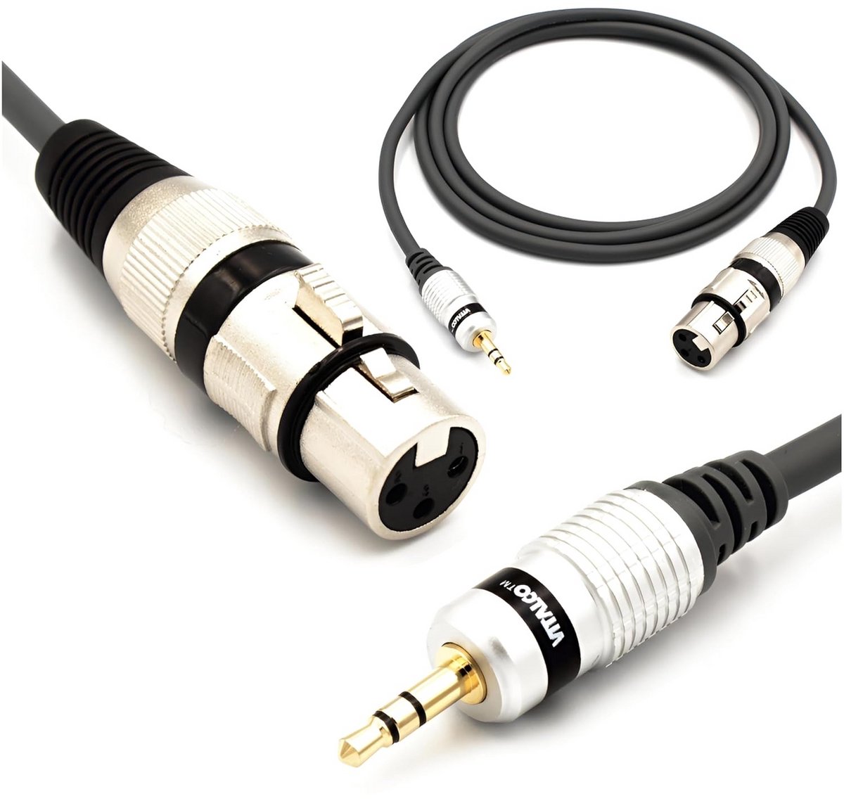 XLR naar 3.5mm Jack Stereo Kabel 3 Meter - Microfoonadapter 3-polig (TRS)
