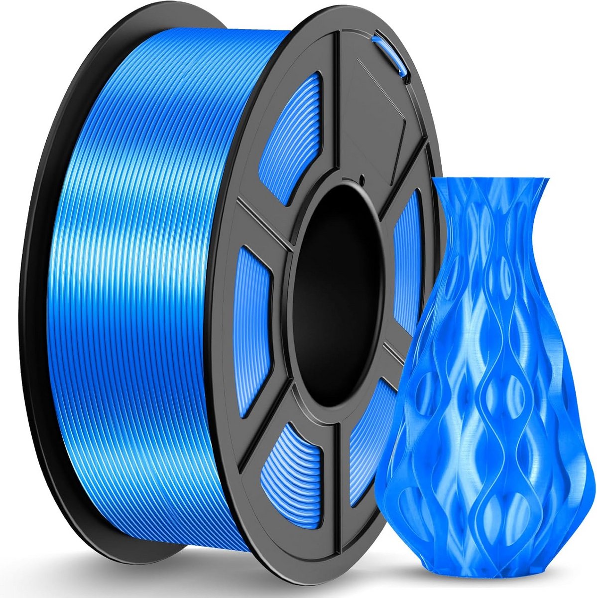 Glanzend Zijden PLA 3D Printerfilament 1,75 mm Blauw 1,1 kg