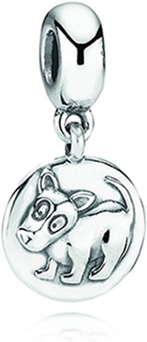 Zilveren Charm Hanger Sterrenbeeld Hond - Dieren Thema Sieraad